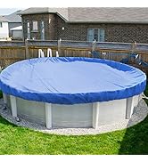 Windscreen4less Pool Cover for 8' ft Above Ground Pools Round Cover Winter Aboveground Round Circ...