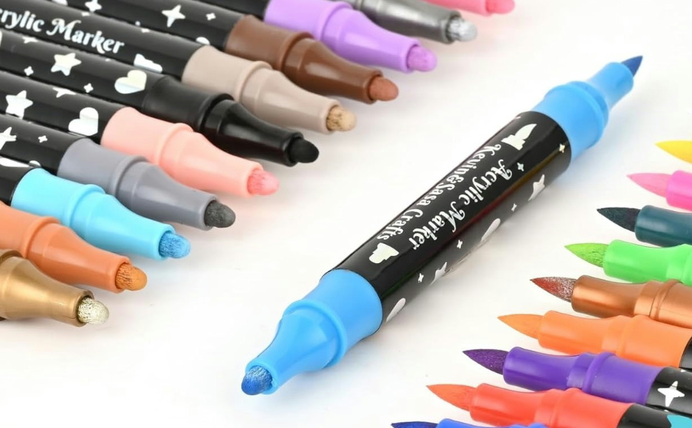 DUAL TIP WITH UNIQUE DESIGNS FOR PEN BODAY