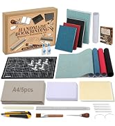Jupean Book Binding Kits Book Binding Materials with A4 Cardboard 4 Color Book Cloth Book Making ...