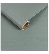 CRE8TIVE Seafoam Pale Green Wood Wallpaper Peel and Stick Textured Wood Contact Paper for Counter...