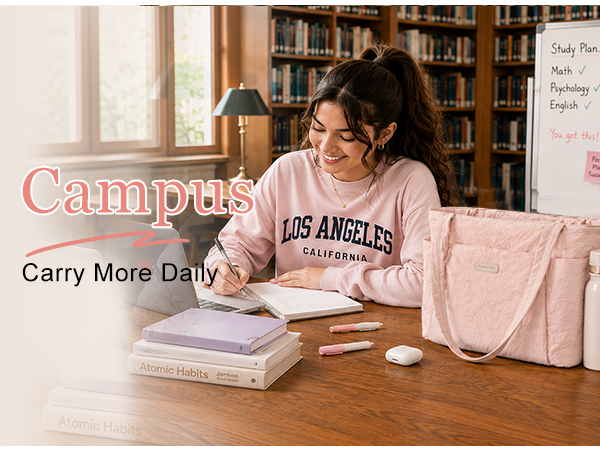 college tote bag for campus