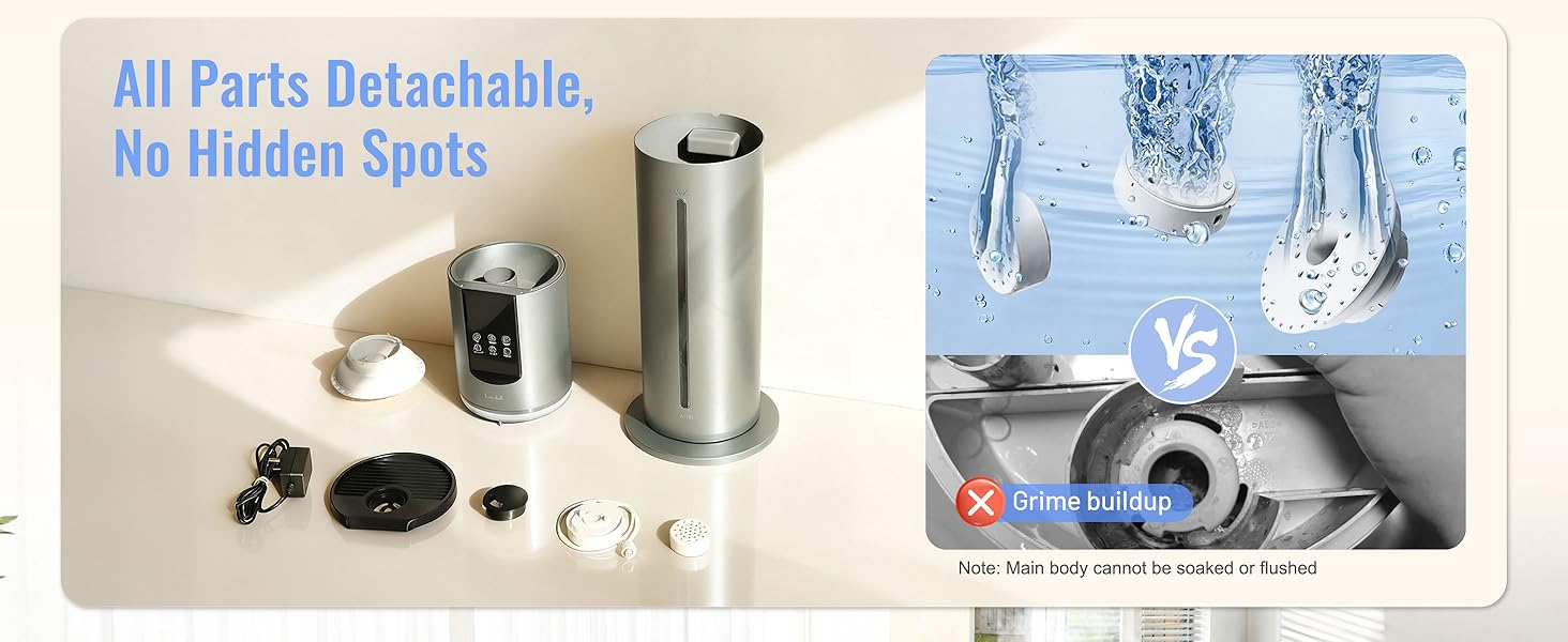 Humidifiers for bedroom, Humidifiers large room up to 500 sq ft, Easy to Clean Humidifier