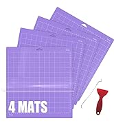 Lzerking Cutting Mat for Cricut 4 Pack Accessories and Supplies Strong Replacement Purple Cut Pad...