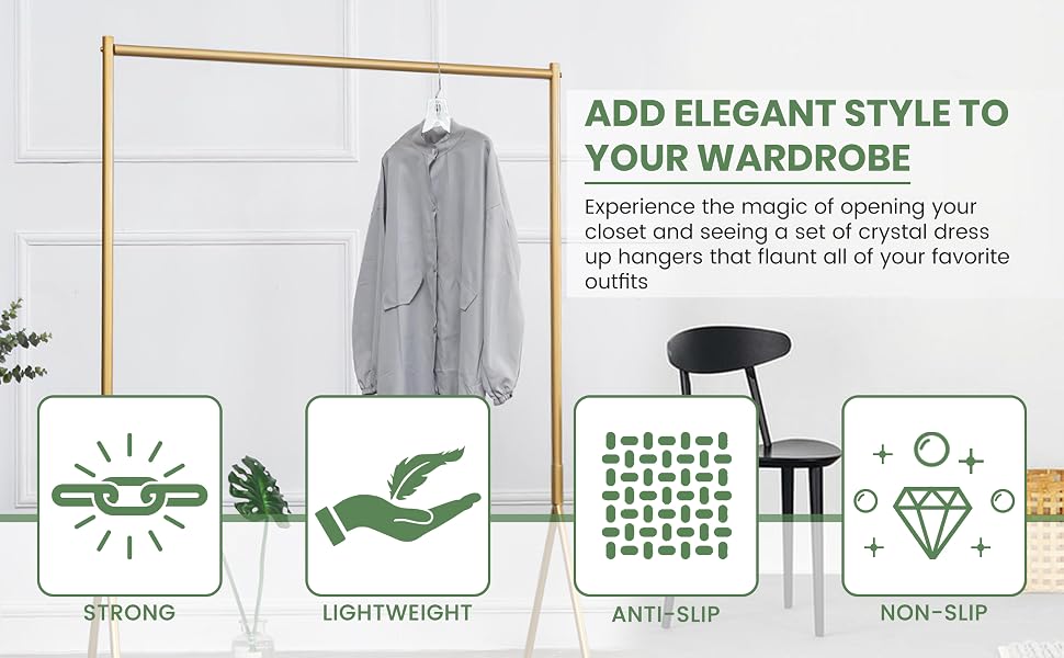 Shirt & Coat Hangers Closet Hangers, Perchas para camisas y abrigos Perchas para armarios, clear