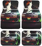 Cyberpunk Muscle Pattern with high Absorbency car Green mats. Non-Slip Feature Car Floor Mats Aut...