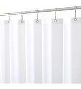 Biscaynebay Hotel Quality Fabric Shower Curtain Liners 72" X 72", White Water Resistant Bathroom ...