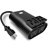 Outdoor Z-Wave Plus On/Off Light and Appliance Plug, Two On/Off Smart Outlet, Zwave Hub Required,...
