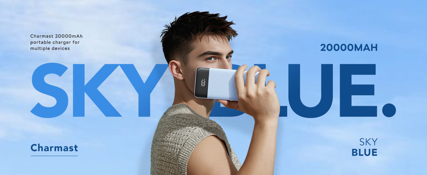 Sky Blue Portable Charger