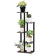 BAOYOUNI Plant Stand Indoor Outdoor 5 Tier Vintage Planter Storage Shelf Organizer Multiple Plant...
