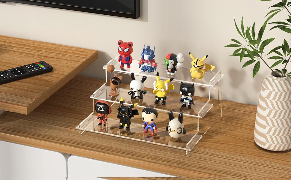 acrylic riser cupcake stand skincare collection shelf display tier clear shelves cake perfume