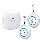 Wireless Caregiver Pager, Medical Alert Systems with 2 Call Buttons and 1 Receiver for Seniors/El...