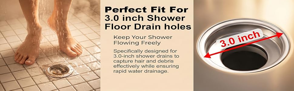 3.0 inch shower drain hair catcher