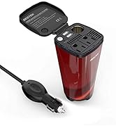 BESTEK 200W Car Power Inverter with 2 AC Outlets and 4.5A Dual USB Charging Ports Car Adapter wit...