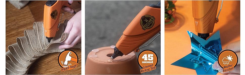 Gorilla hot melt glue gun sticks mini full