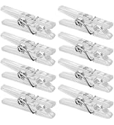 20pcs Photo Clip, 2.5cm Mini Clothes Pegs, Clear Clothesline Accessory Clamp, Plastic Clothespins...