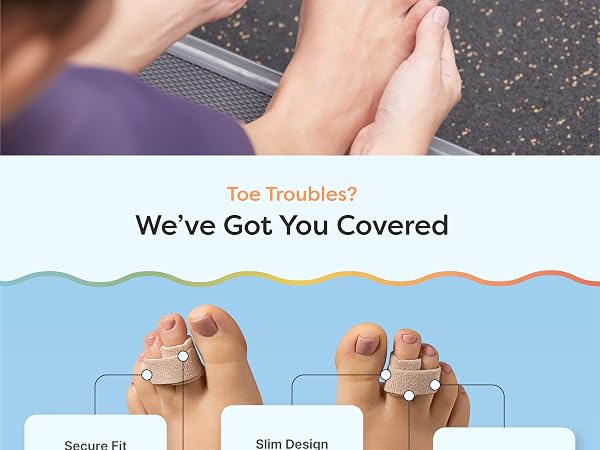 ZenToes Cushioned Fabric Toe Wraps for broken or Hammertoes
