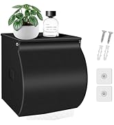 FARVIGOR Toilet Paper Holder Wall Mount, Self Adhesive Toilet Paper Holder with Shelf, Waterproof...