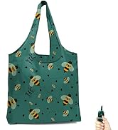 BeeGreen Reusable Grocery Shopping Bag -Travel Tote Bag - Foldable Compact Sturdy Bags