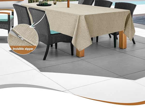 nature outdoor table cloth with umbrella hole
