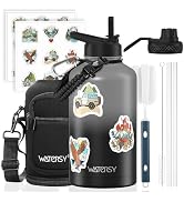 64oz Insulated Water Bottle (Cold for 48 Hrs),BPA Free&Leak Proof,Half Gallon Stainless Steel Wat...