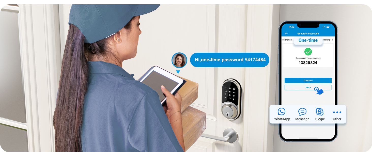 keyless entry door lock deadbolt with handle set