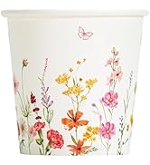 Crisky 150 Pack Paper Bathroom Cups 3oz Disposable Small Mouthwash, Elegant Floral Design, Hot/Co...