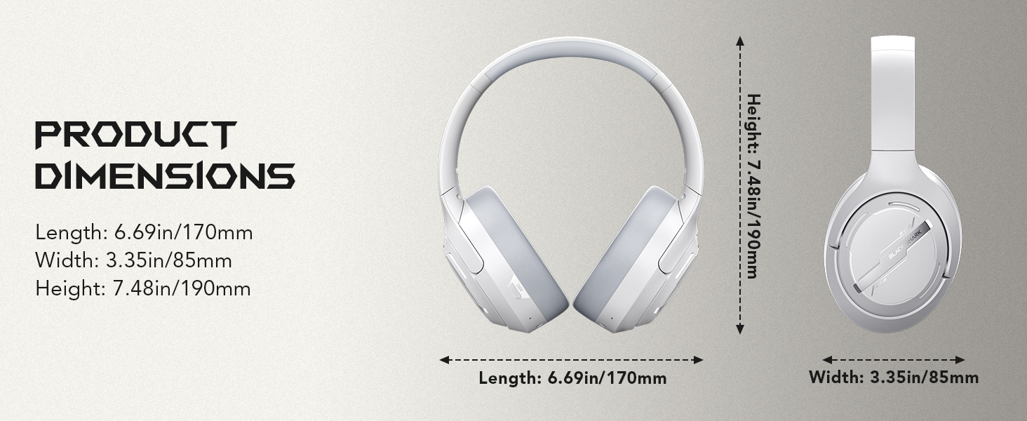 Over Ear Headphones Bluetooth 5.4 Lightweight and Foldable