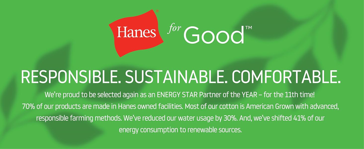 Hanes for good responsible sustainable comfortable