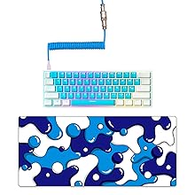 White and Blue XXL Gaming Mouse Pad Desk Mat