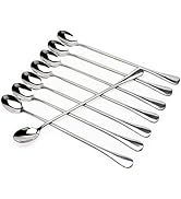 9-inch Long-handled ice tea spoon, cocktail stir spoons, stainless steel coffee spoons, ice cream...