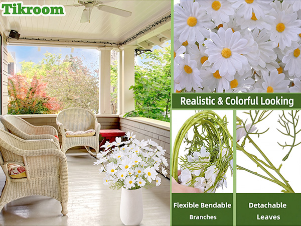 Faux Daisies with Stems