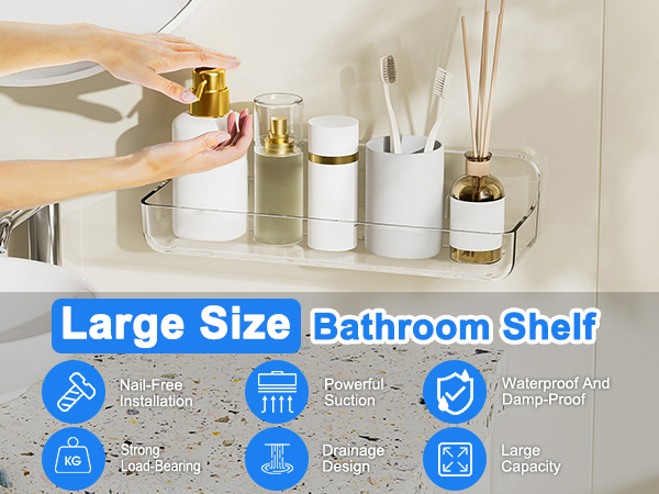 Acrylic Wall Mounted Shower Caddy