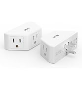 BEVA 2 Pack Small Electric Outlet Adapter, Multi Plug Wall Outlet Extender, 3 Prong Adapter 3 AC ...