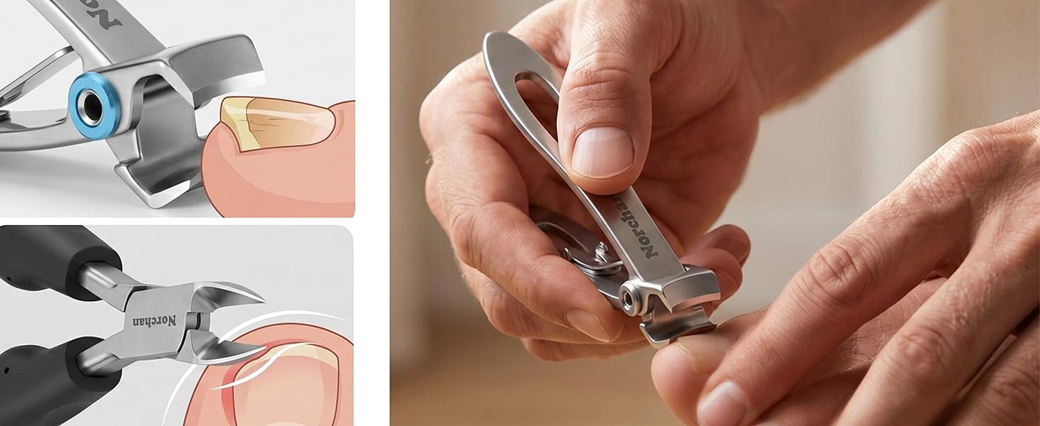 precision toenail clippers set for thick nails