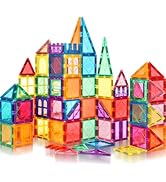 Mruikeny 100PCS Magnetic Tiles Kids Toys - Magnetic Building Blocks STEM Magnet Building Set Pres...