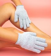 Exfoliating Glove (4 Pcs, 2 Pairs) - Heavy Exfoliate Glove for Dead Skin Bath Exfoliating Gloves
