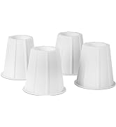 Home-it 5 to 6-inch Super Quality Bed risers, White Round Shaped, Bed Riser Helps You Storage Und...