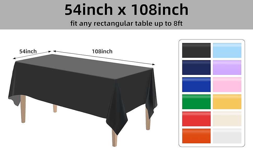 black tablecloth