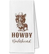 ChissNook Dachshund Gifts Kitchen Towels, Weiner Dog Gifts for Women & Dachshund Lovers, Western ...
