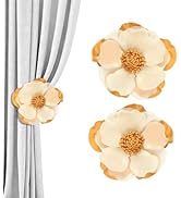 Meplait 2 Pack Flower Curtain Tiebacks & Holdbacks, No Drill Curtain Clips for Sheer Curtains Dec...