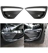Bohisen Fit Tesla Model Y Fog Light Trim Front Fog Light Cover Eyebrow Cover Trim Frame Exterior ...
