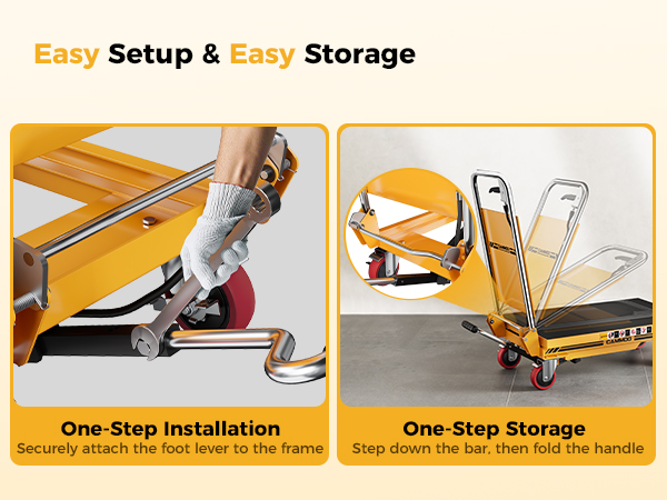 hydraulic lift table cart