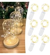 Etinga 6 Pack 7FT 20 LED Fairy Lights,Battery Powered, String Lights for Party, Wedding, and Chri...