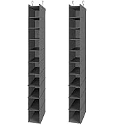 MAX Houser 10-Shelf Hanging Shoe Shelf Organizer, Hanging Shoe Storage for Closet,Pack of 2(Grey)