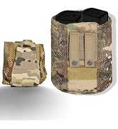 Folding Tactical Molle Mesh Dump Pouch, Drawstring Tactical Pouches, Roll-Up EDC Dump Bag for Car...
