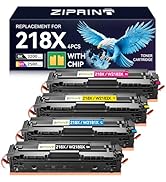 218X Toner Cartridges 4 Pack with Chip - 3301fdw Compatible Replacement for HP 218A 218X Color La...