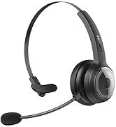 LEVN Bluetooth Headset, Wireless Headset with Microphone & Mute Button, 60Hrs Talk Time, On-Ear A...