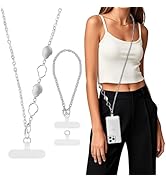 MoKo Phone Chain Crossbody, Metal Cell Phone Lanyard, Universal Phone Lanyard Strap for iPhone, S...