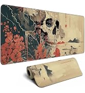 Skull Mouse Pad Japanese Ukiyo-e Mouse Pad XL Anime Big Mouse Pads for Desk Large Gaming for Men ...
