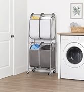 neatfreak 2-Tier Rolling Quad Laundry Sorter
